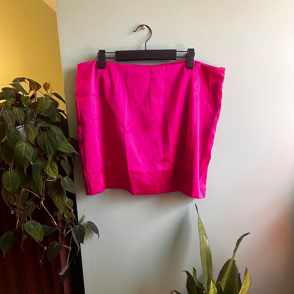 Pink Satin Skort